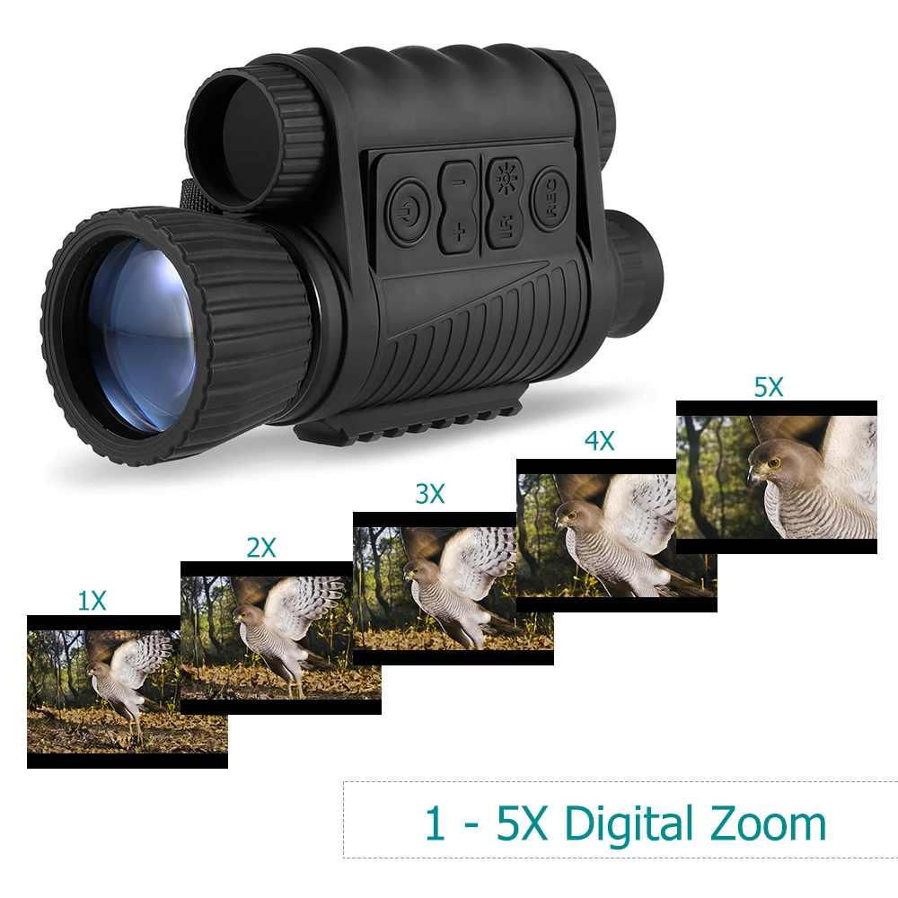 

1-5X Zoom Video Record Tactical Night Vision Scope 6x50 Infrared Digital Monocular Night Hunting Riflescope 6X50 Night Vision