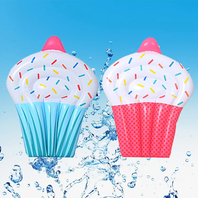 

Manufacturers Direct Selling New Style Ice Cream Cake Floating Row Water Inflatable Creative PVC Floating-beds Riding Air Cushio