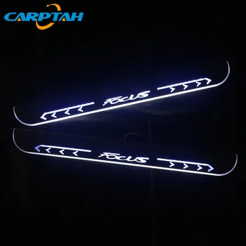 

4PCS Moving Welcome light Car Exterior Parts LED Door Sill Scuff Plate Dynamic Streamer Light For Ford Focus 2 3 4 2009 - 2020