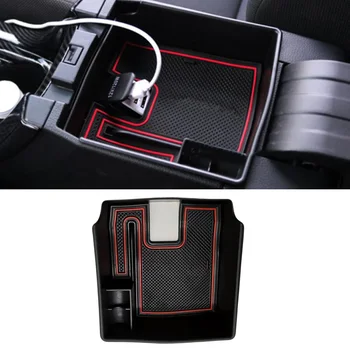 

For Toyota Corolla Hatchback 2019 Car Storage Box Armrest Mats Plastic Organizer Non-slip Black