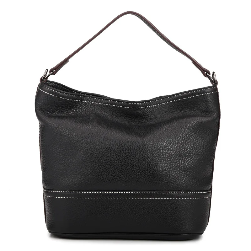 

Genuine Leather Small Oblique Satchel Head Layer Cowhide Hand Leisure Lady Bucket Single Shoulder Female Bag