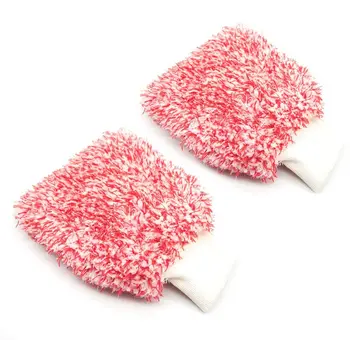 

Car Wash Glove Double-sided Premium Microfiber Cleaning Mitt Lint Scratch Free L9BC