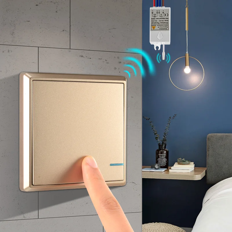  Wireless Light Switch Waterproof Remote Light Switches 110V 220V - No Wiring Remote Control Ceiling - 32866552370