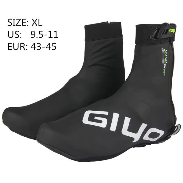 GIYO велосипедные бахилы для женщин и мужчин, чехлы для обуви, MTB, шоссейные, велосипедные, зимние, велосипедные, водонепроницаемые бахилы, велосипедные - Цвет: black XL