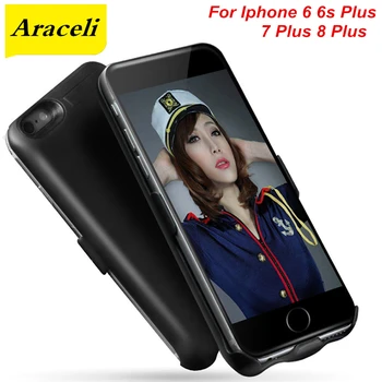 

Araceli 8000 Mah For iphone 6 Plus 6s 7 Plus 8 Plus Battery Charger Case Smart Phone Cover Power Bank