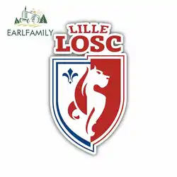 EARLFAMILY, 13 см x 7,6 см, для Lille Osc Fc, Франция, забавные автомобильные наклейки, модные, окклюзионные, царапаются, водонепроницаемые, бампер