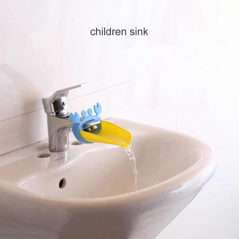 Crab Shape Faucet Extender Baby Auxiliary Child Hand Washing Machine Safety Guide Sink Bathroom Accessories Home Living Supplies