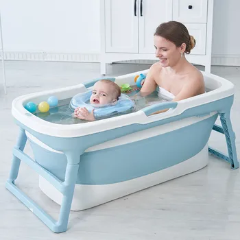 

1.25m Folding Bath Tub Folding Bath Barrel Adult Bath Barrel Child Bath Tub Baby Bath Plus Size Children's Tub