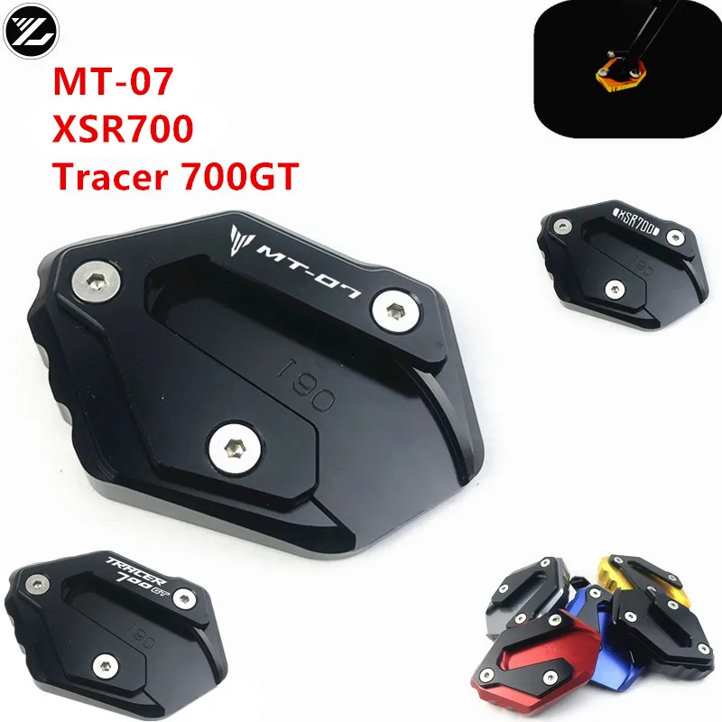 

For Yamaha MT 07 MT07 Tracer 700GT 700 GT 2015-2020 2019 XSR700 Kickstand Foot Side Stand Extension Pad Support Plate Enlarge