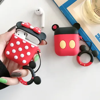 

Cartoon Silicone Wireless Earphone Case for Airpods 1 2 Protective Cover Cases for Airpod Protector with Hook