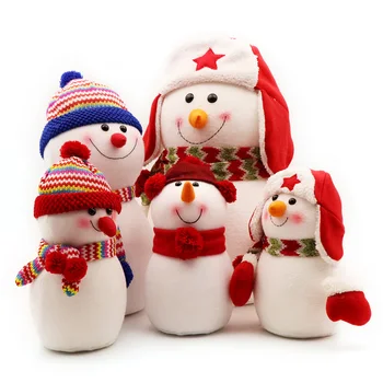 

Snowman Ornament Christmas Tree Decoration Figurine Handcrafts Christmas Sets Accessories Cute Snowman Doll For Children Gift