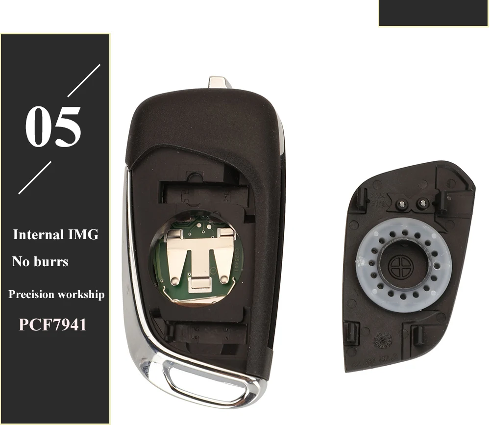 Keyforkess 3 pulsanti originali 433.92Mhz FSK ID46 PCF7941 Chip pieghevole Flip Car Key per Citroen DS3 DS4 DS5 C4L C4 telecomando automatico - H68563401b27c4af08ba575630a916d6fY