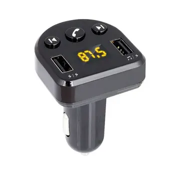 

Fm Transmitter For Cars Handsfree Receiver Car Kit With Mic/Tf Card / Usb Drive / Aux Playback For Iphone Ipad Android Phones