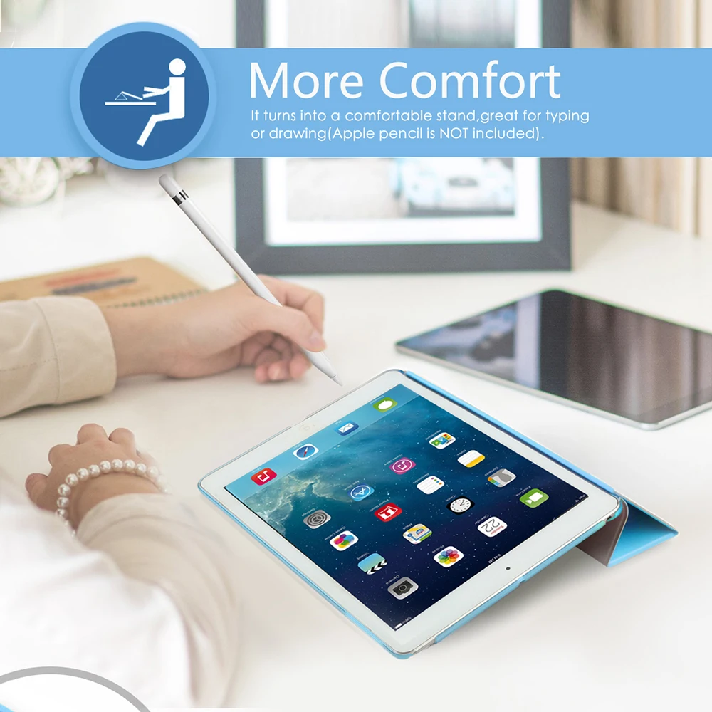 Ultrathin Magnetic Smart Cover Stand Case for iPad Air 2 A1566 A1567 9.7