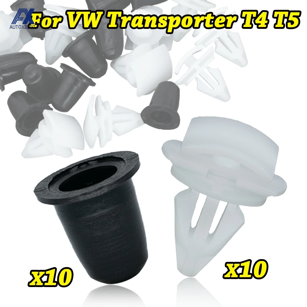 10X Per Vw Transporter T4 T5 Pannello Di Rivestimento Scheda Clip Interne Tappeto Rivestimento Del Tetto Passacavi In Gomma Kit Di Fissaggio Sostituzi