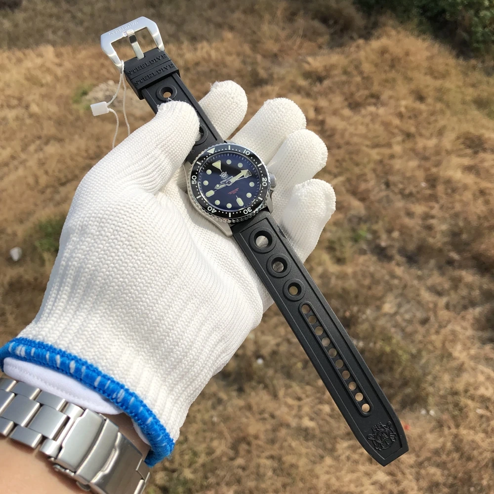 STEELDIVE 1996 Mens Automatic watch Abalone NH35 200m Diver Watches skx007 Ceramic Bezel waterproof Japan Mechanical Watch men