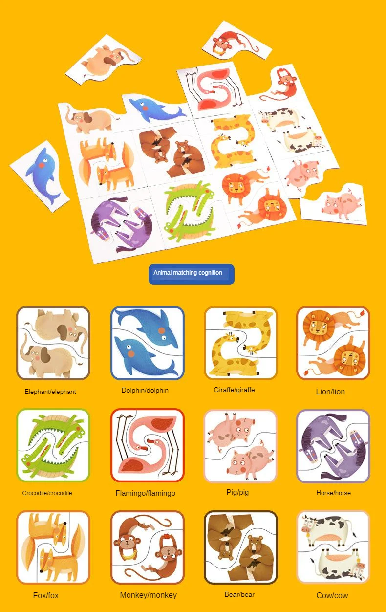 Двухсторонняя головоломка MiDeer Mi Deer для маленьких детей, развивающая игрушка для мальчиков и девочек 3-4-5 лет