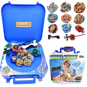 

2020 Free Shipping Ready Beyblade Burst Mobile Beystadium Set Collect Box Arena Stadium with Launcher Handle as Children Gifts