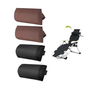 

4-piece Head Cushion Pillow for Folding Recliner Lounge Chair Removable
