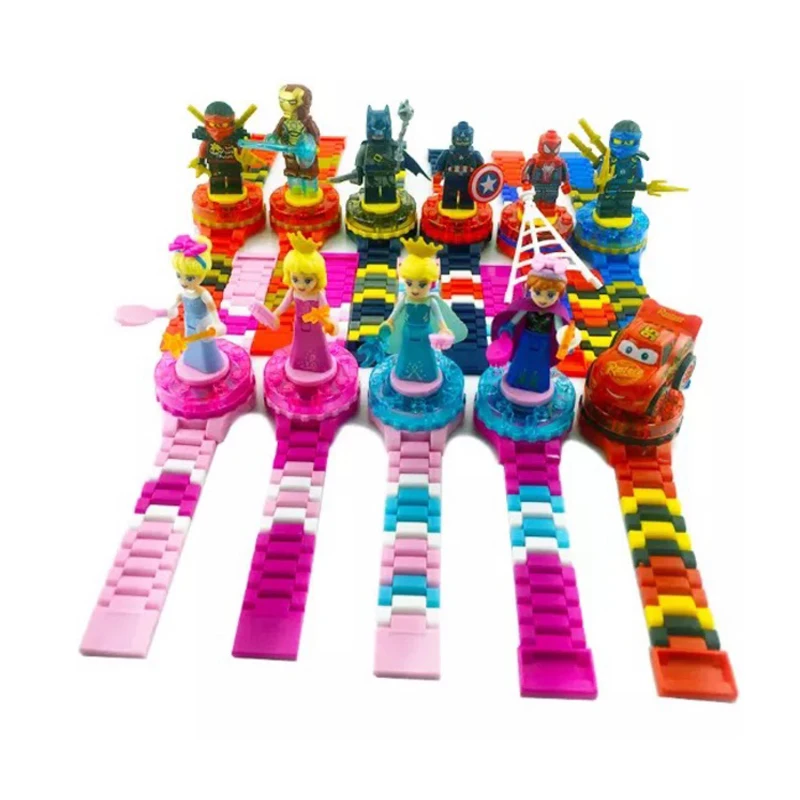 

24 Style Super Hero Watch Building blocks Ninjagoed Marveling Avengers Bricks Toys Assembled educational toys