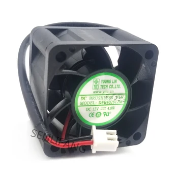 

Free shipping DFB402812M 12V 4.8W 4028 4CM 2lines cooling fan