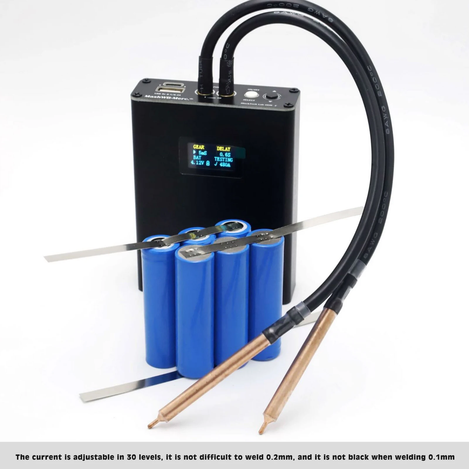 Btl02 Mini Spot Welder Kit Portable Digital Display Spot Welding Machine Weld Tools For 0.2mm