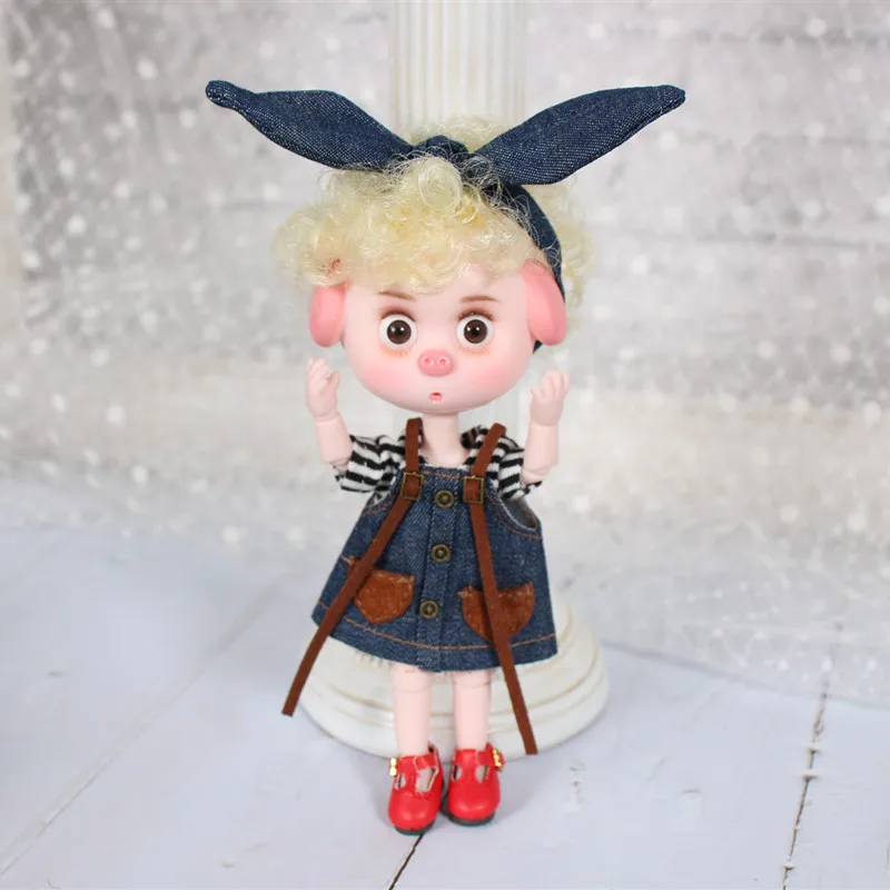 1/12 BJD кукла 26 шарнирное тело 15 см мини кукла новая Lucky pig ob11 кукла с экипировкой обувь макияж и Коробка Набор подарочных игрушек