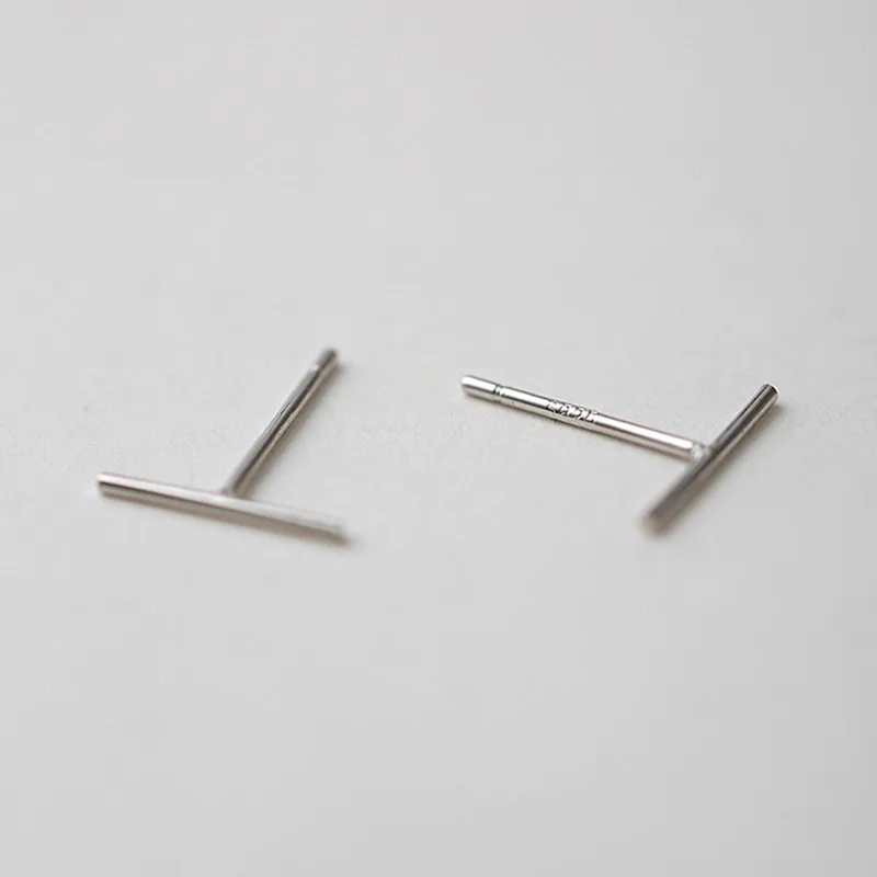 925 Pure Silver Earrings "One" Stick Ear Studs Fashionable Simple Earrings For Women Popular Geometric Mini Earrings Jewelry