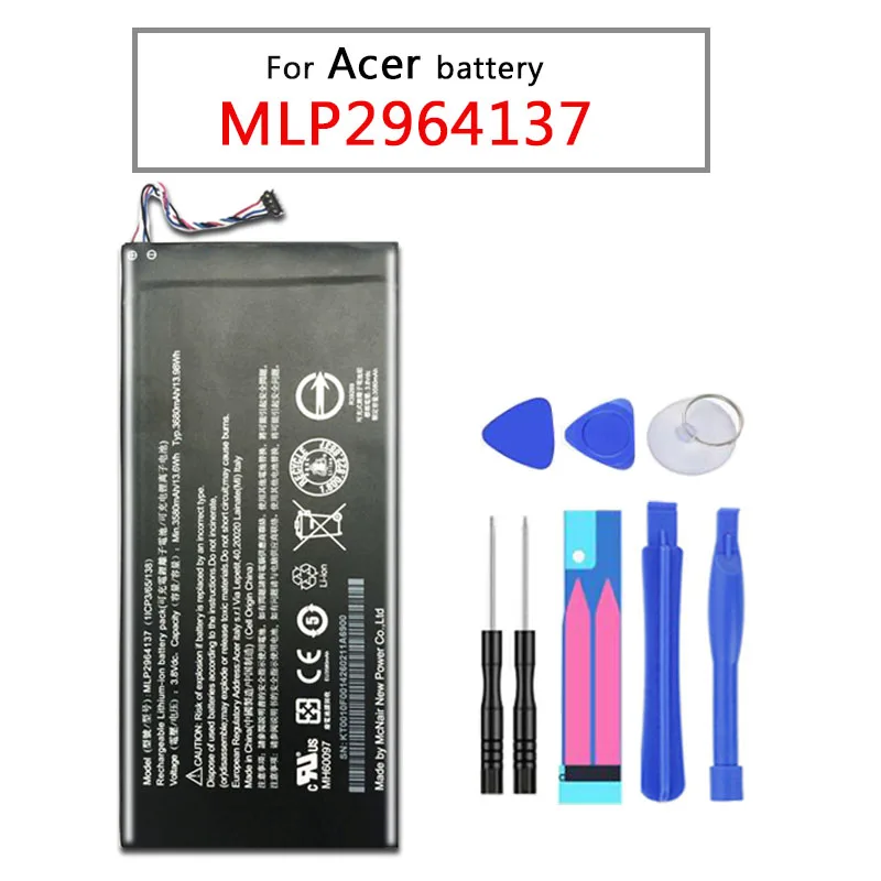 Высокое качество 3580 мАч MLP2964137 Аккумулятор для acer Lconia One 7 B1-730 B1-730HD A1402 3165142P Литий-полимерный аккумулятор
