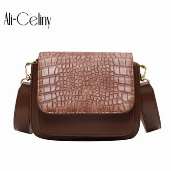 

Stone Pattern Bag Messenger Bag 2020 New Wide Shoulder Belt Single Shoulder Bag Square Bag