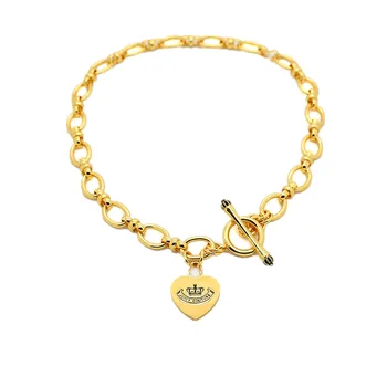 

Fashion Punk Style Lovely Lettered Crown Necklace Thin Gift Ornament