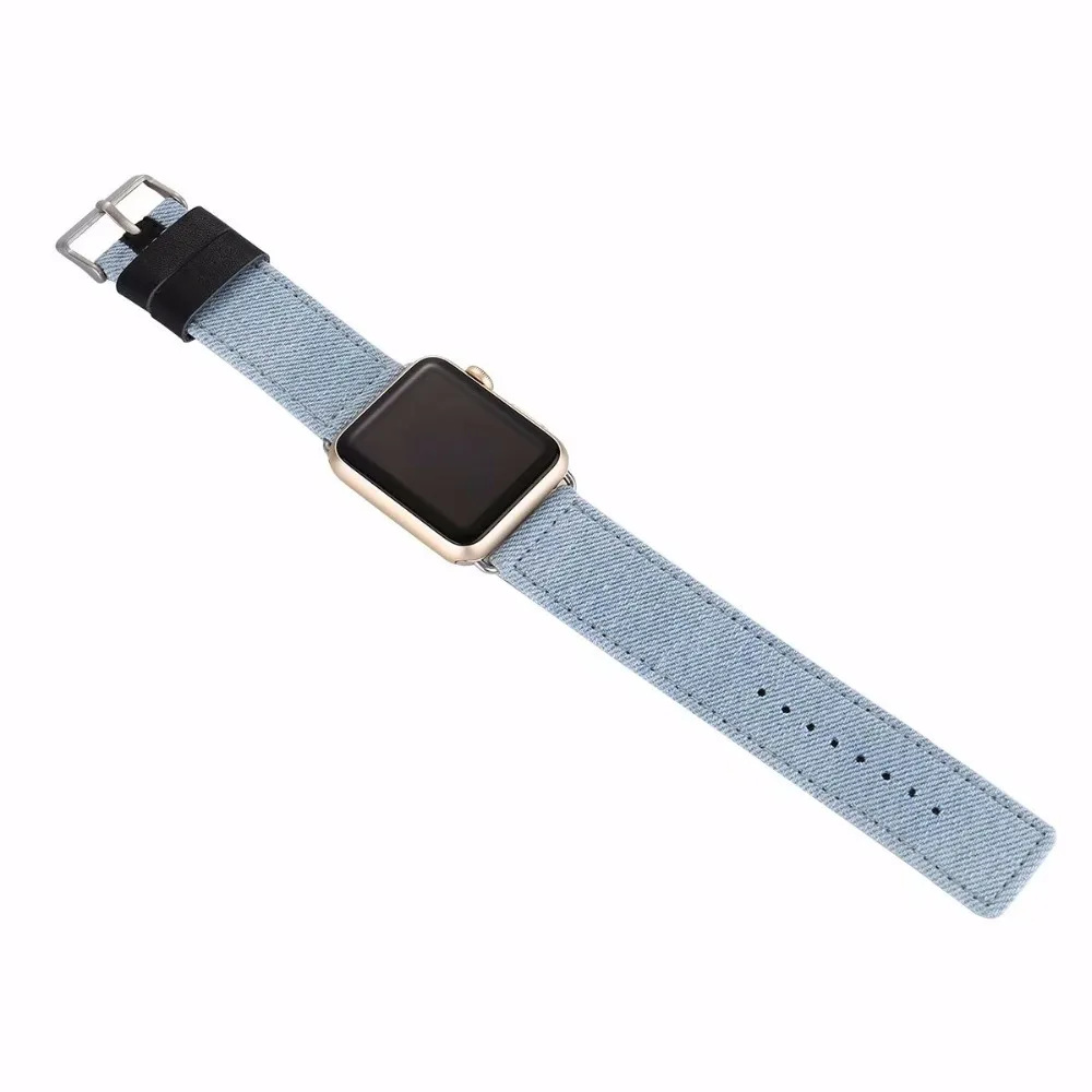 Tschick полоса шаблон холст тканая ткань для Apple Watch Band Регулируемая металлическая пряжка для часов серии 4 3 2 1 Спорт и издание