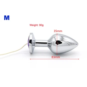 Electro Shock Butt Plug Metal Anal Beads Prostate Electrical Stimulation G Spot Medical Themed Therapy Massager Adult SM Sex Toy 5