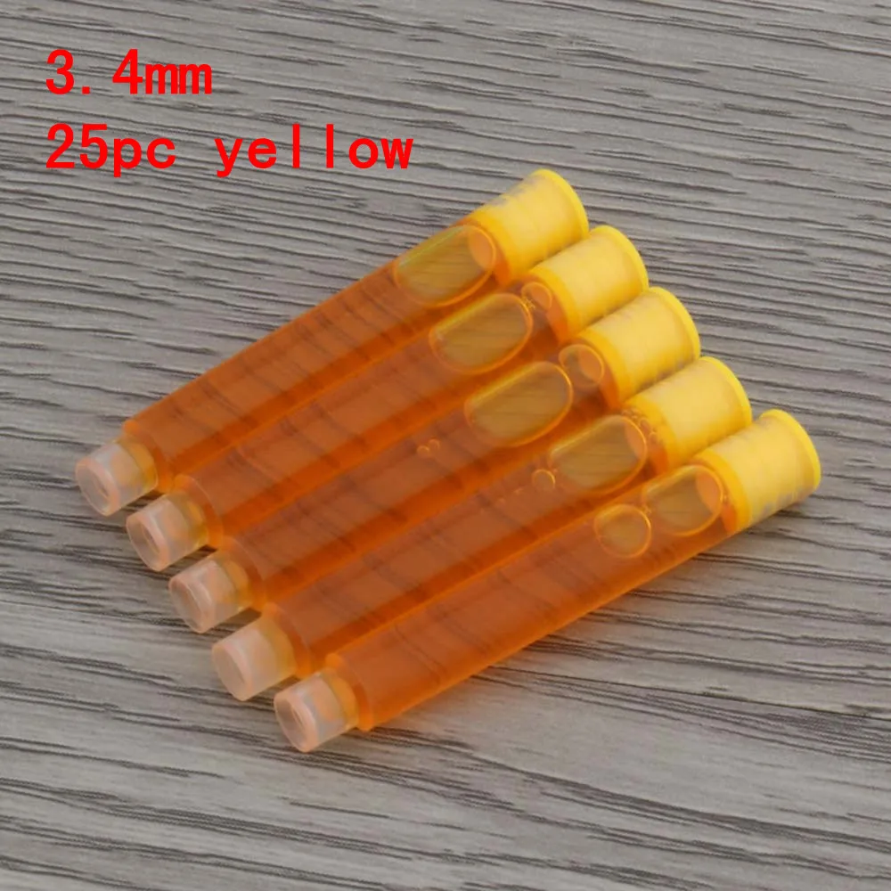 25pcs Universal Fountain Pen Ink Cartridges - Assorted Colors and Sizes for Stationery and Office Supplies