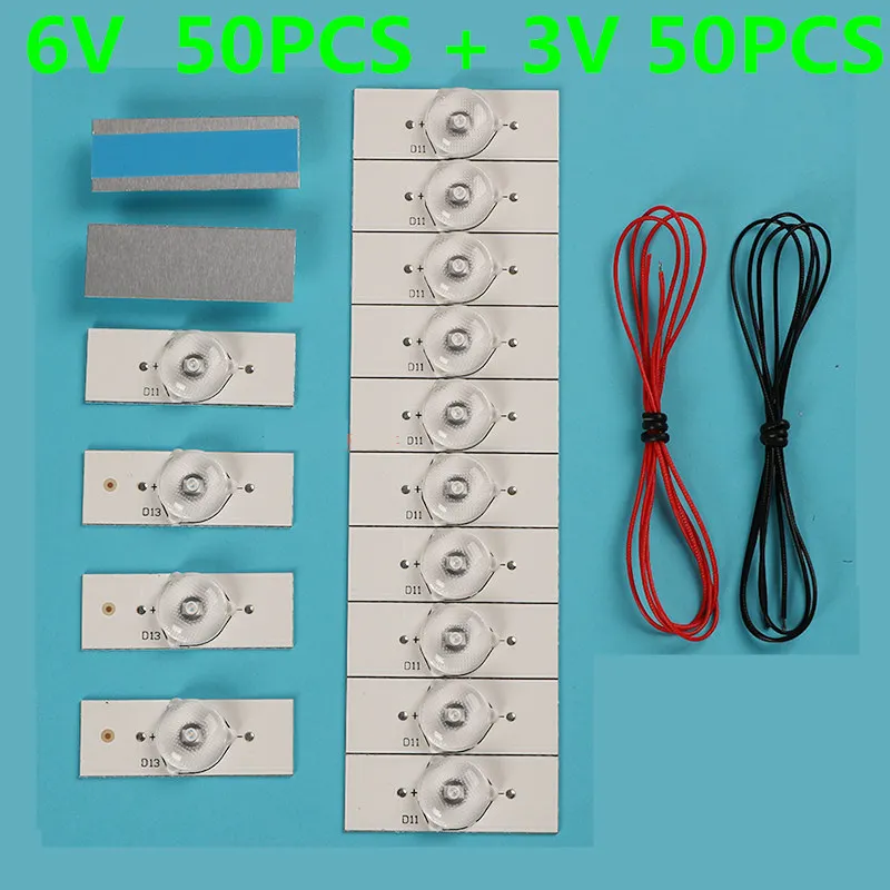 Contas de Lâmpada Smd 100 com Lentes Ópticas Cores Variadas para Reparo e Construção de tv Led - Image 4