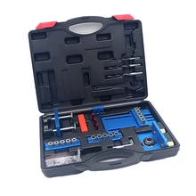 Doweling Jig Kit Woodworking Drill Guide Kit Locator Aluminium Alloy Dowelling Jig Locator for Furniture Fast Connecting Fitting