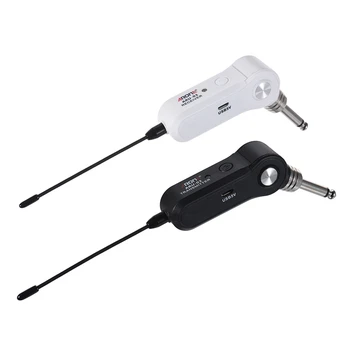 

AROMA ARU-03 UHF Wireless Audio Transmission System Transmitter Receiver Built-In Rechargeable for Guitar