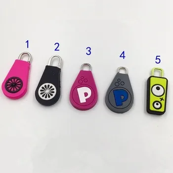 

6pcs Soft plastic zipper pendant cartoon Zipper Pull Puller zip cord tab replacement Zipper Head Decoration sewing accessories