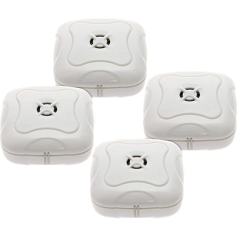 

4 Pack Water Leak Detector - 95 Db Flood Detection Alarm Sensor for Bathrooms, Basements, and Kitchens(White)