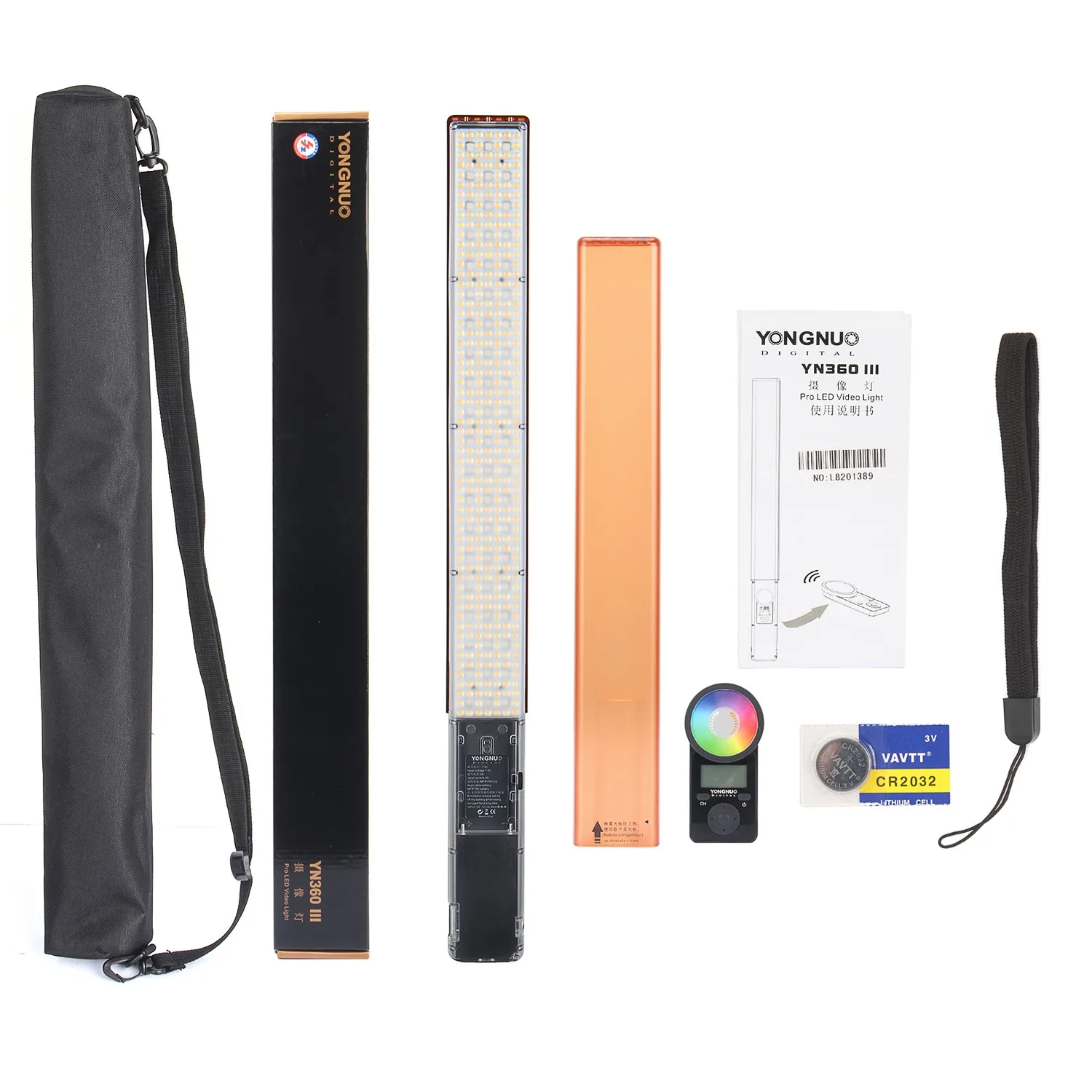  YONGNUO YN360 III Handheld Ice Stick LED Video Light 3200k to 5500k Led Video Light controlled by P - 4000092129457