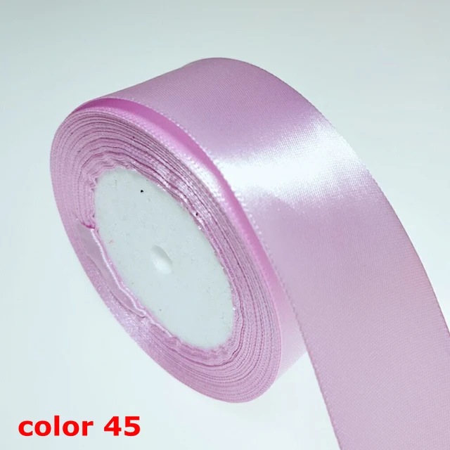 HL 5 meters 15/20/25/40/50mm  Solid Color Satin Ribbons Wedding Decorative Gift Box Wrapping Belt DIY Crafts 45