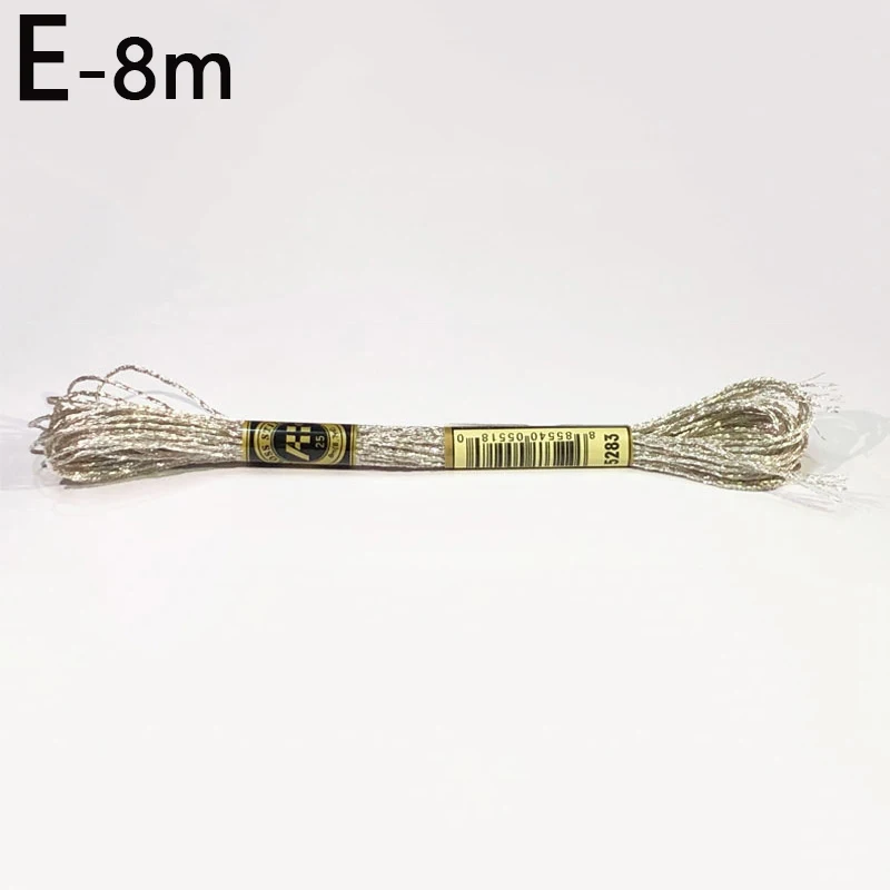 Hot 19Pcs Metallic Embroidery Skein Threads Multi-Color Embroidery Floss  Glitter Embroidery Thread Cross-Stitch Thread