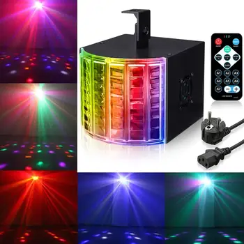 

LED RGB DMX512 Strobe Stage Effect Lighting Auto/Sound Control DJ Disco Bar Party 7 Channel With Remote Light Lamp AC90-240V