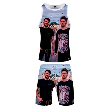 

2019 The Chainsmokers two piece set tank top and shorts Harajuku men tank top streetwear basketball Sleeveless streetwear