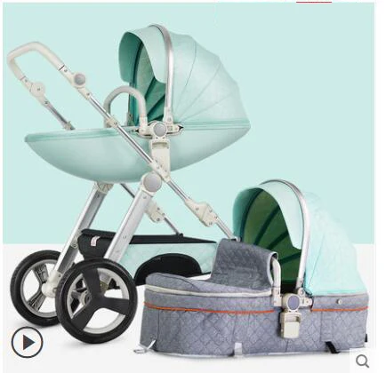 Bolina, детская коляска с высоким пейзажем, коляска New2 в 1, аналогичная Aulon - Цвет: Silver with blue