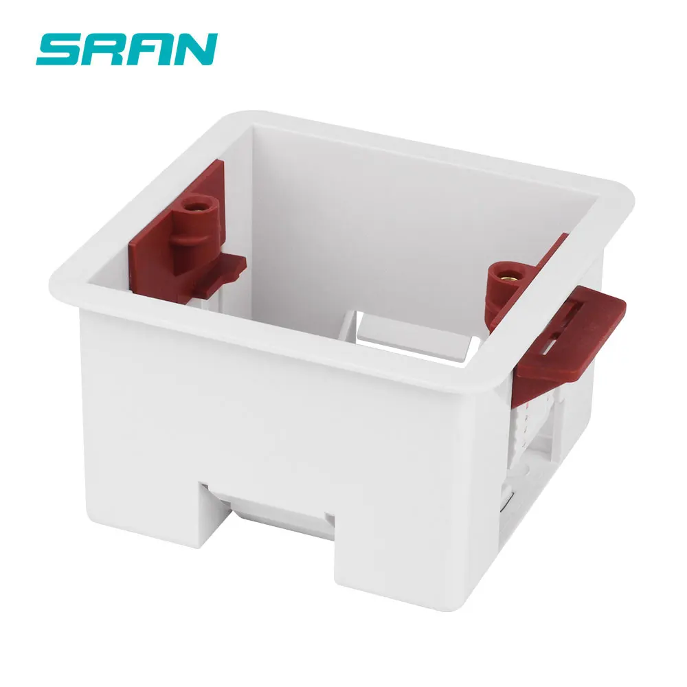 Switch box Wall socket box 1 Gang Dry Lining Box For Gypsum Board Drywall Plasterboad 46mm Depth Wall Switch BOX Wall Socket Cassette SRAN