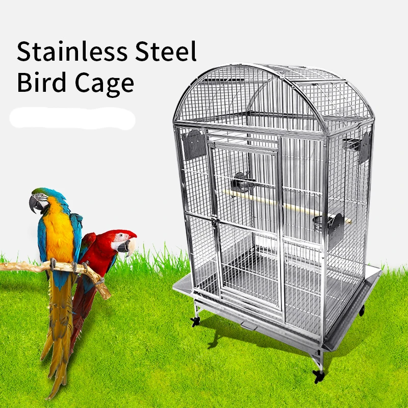 Doordeweekse dagen Garantie Onderhoud Lhxmas Huisdier Winkel SUS304 Grote Maat 100X75X170Cm Rvs Papegaaienkooi  Dome Top Vogelkooi amazons Ara 40 ''* 30'' * 67''|steel parrot cage|bird  cageparrot cage - AliExpress