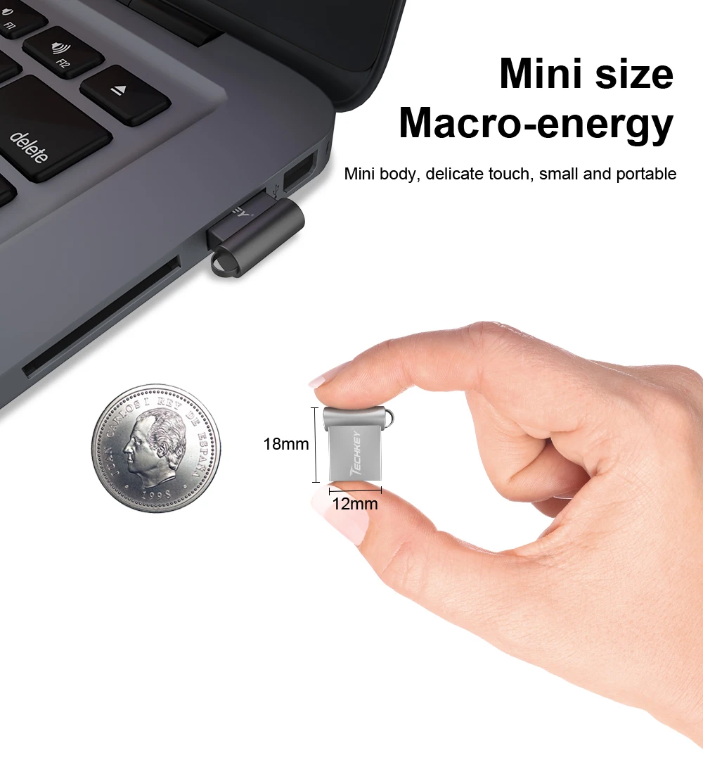 TECHKEY Memory Stick устройство для хранения мини-ручка флешки 8 Гб 16 Гб 64 ГБ 32 ГБ Usb-флэш-накопитель Usb-ключ портативный супер