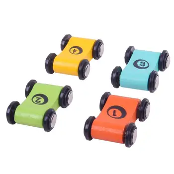 

Wooden Kids Mini Racing Car Inertia Pull Back Glider Toy Gift for Children Eye Catching Training Toys Wooden Wind Up Car Toys