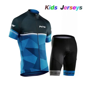 

New Team Children Summer Cycling Clothing Sets Kids Road Bicycle Short Sleeve Cycling Jersey Kit Mtb Bike Maillot Roupa Ciclismo